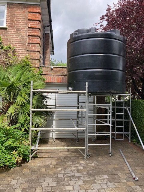 We can overcome get a tank into any garden - even if we have to go over a roof!