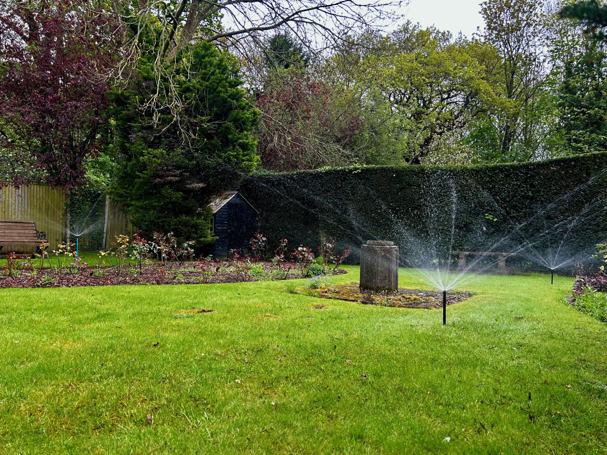 irrigation start-up in spring involves turning on a garden irrigation system after it has been drained down for the winter period