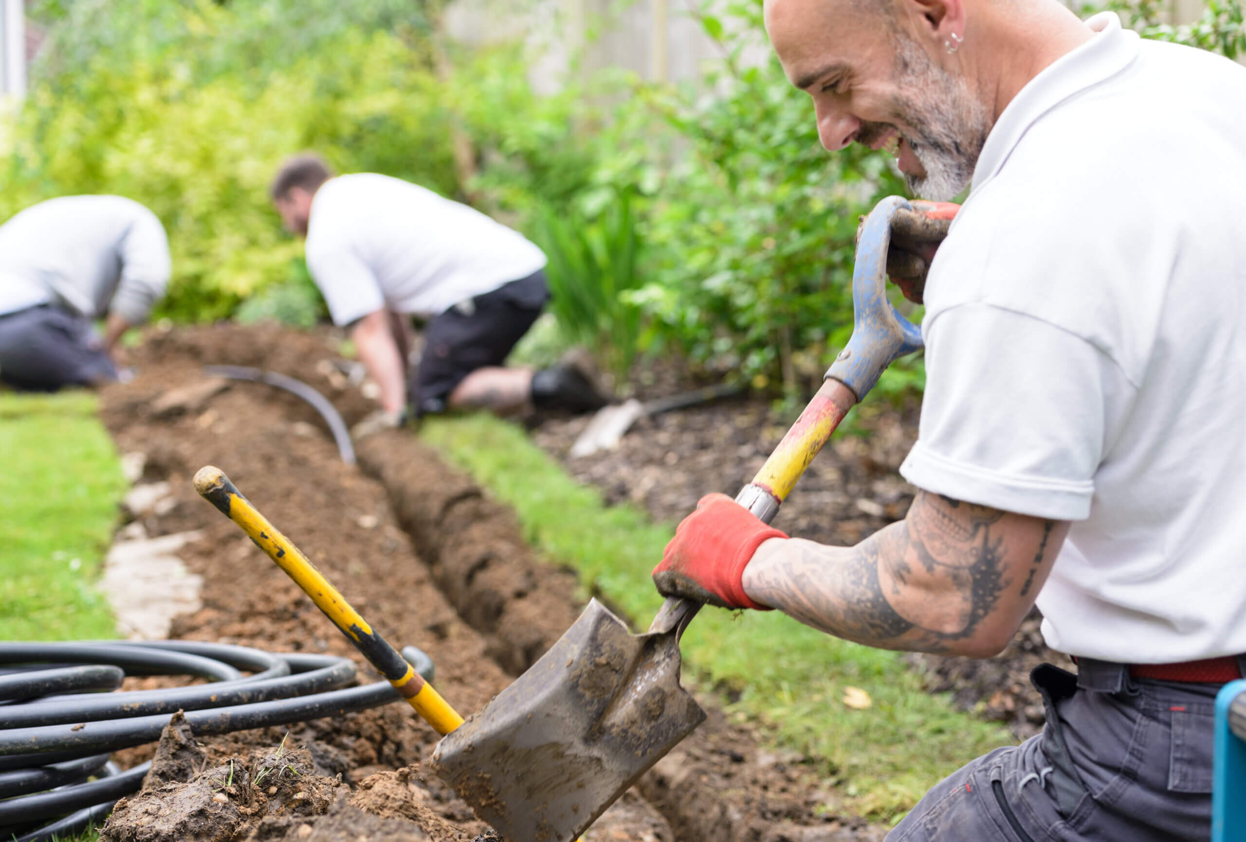 A new job with Rosewood - irrigation engineers at work